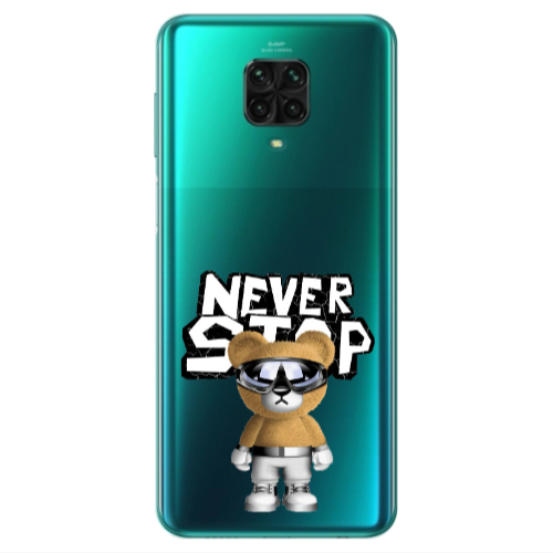 Xiaomi Redmi Note 9S Never stop Transparent Silicone TPU Θήκη