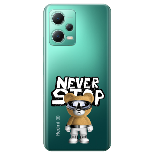 Xiaomi Redmi Note 12 Pro 5G Never stop Transparent Silicone TPU Θήκη
