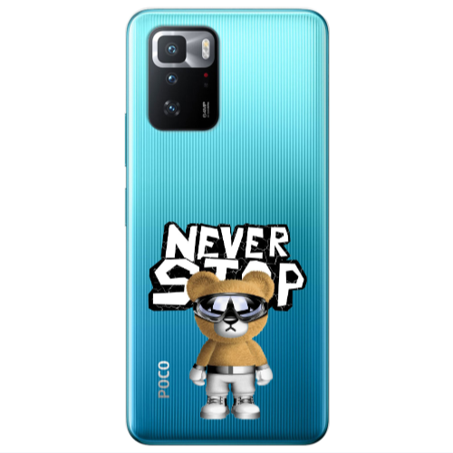 Xiaomi Poco X3 GT Never stop Transparent Silicone TPU Θήκη