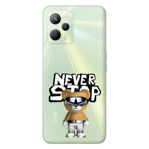 Realme C35 Never stop Transparent Silicone TPU Θήκη
