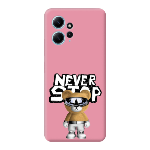 Xiaomi Redmi Note 12 4G Never stop Pink Colored Silicone TPU Θήκη