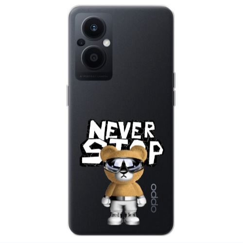 Oppo Reno 7 Lite Never stop Transparent Silicone TPU Θήκη