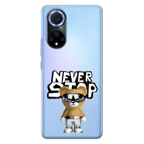 Huawei Nova 9 Never stop Transparent Silicone TPU Θήκη