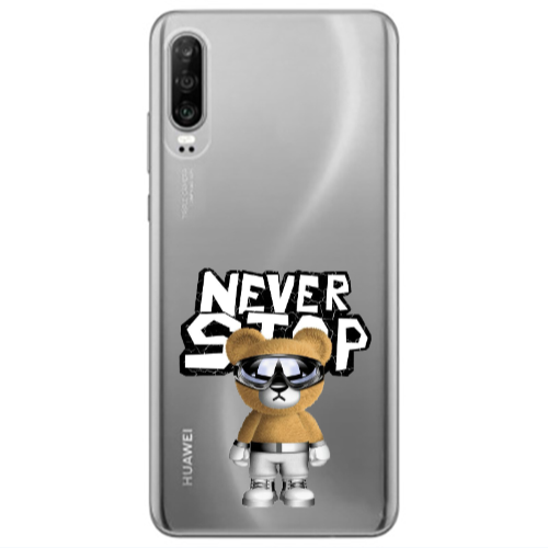 Huawei P30 Never stop Transparent Silicone TPU Θήκη