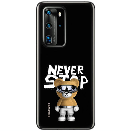 Huawei P40 Pro Never stop Transparent Silicone TPU Θήκη