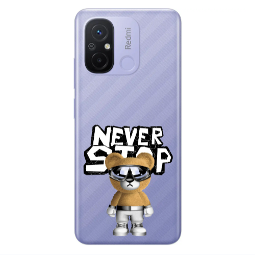 Xiaomi Redmi 12C Never stop Transparent Silicone TPU Θήκη