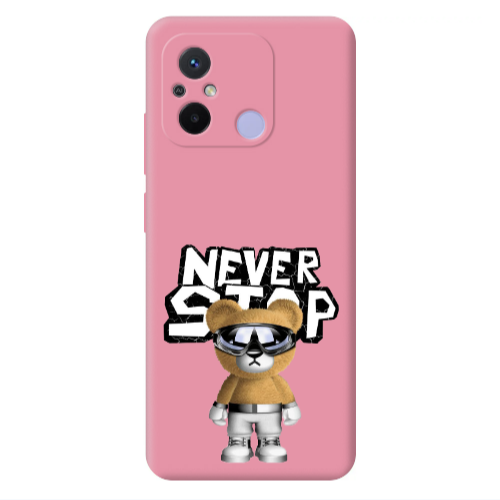 Xiaomi Redmi 12C Never stop Pink Colored Silicone TPU Θήκη