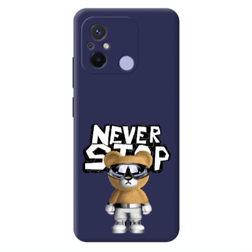 Xiaomi Redmi 12C Never stop Dark blue Colored Silicone TPU Θήκη