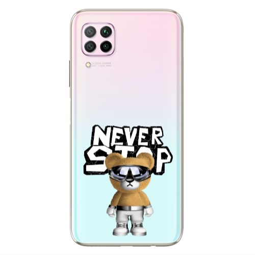 Huawei P40 Lite Never stop Transparent Silicone TPU Θήκη