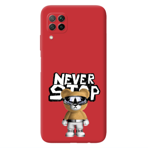Huawei P40 Lite Never stop Red Colored Silicone TPU Θήκη