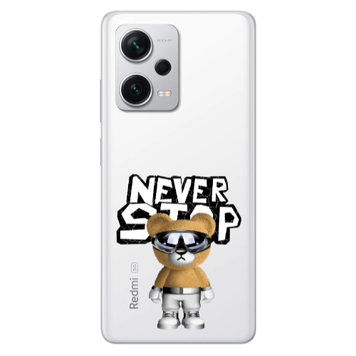 Xiaomi Redmi Note 12 5G Never stop Transparent Silicone TPU Θήκη