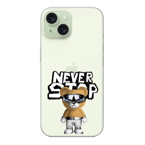Apple iPhone 15 Never stop Transparent Silicone TPU Θήκη