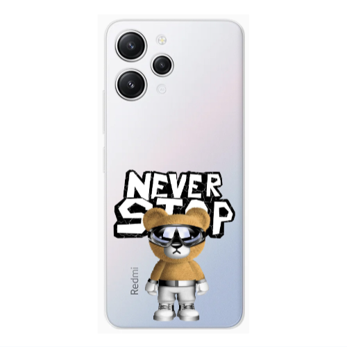 Xiaomi Redmi 12 Never stop Transparent Silicone TPU Θήκη