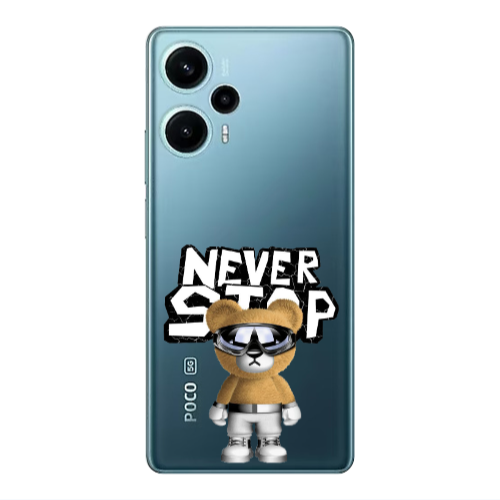 Xiaomi Poco F5 Never stop Transparent Silicone TPU Θήκη