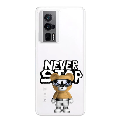 Xiaomi Poco F5 Pro Never stop Transparent Silicone TPU Θήκη