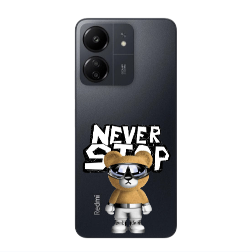 Xiaomi Redmi 13C Never stop Transparent Silicone TPU Θήκη