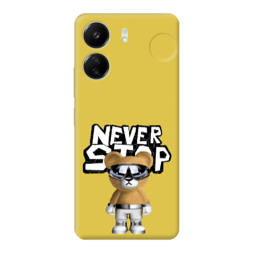 Xiaomi Redmi 13C Never stop Yellow Colored Silicone TPU Θήκη