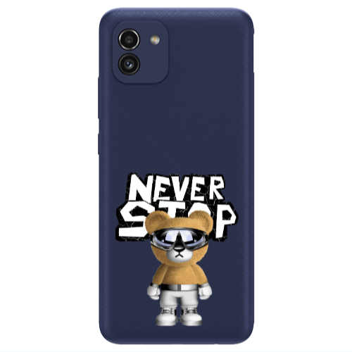 Samsung A03 Never stop Transparent Silicone TPU Θήκη