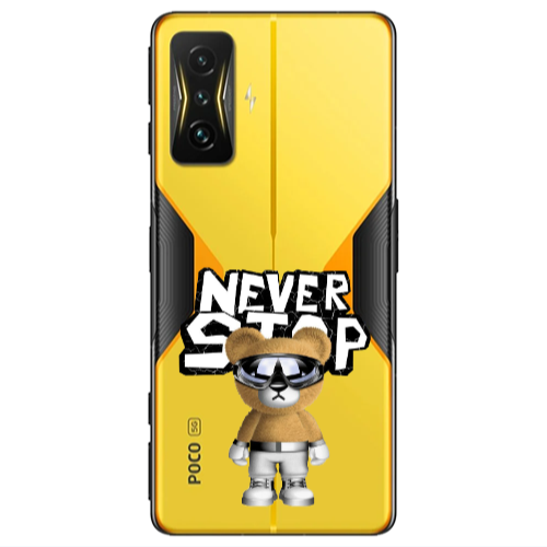 Xiaomi Poco F4 Gt Never stop Transparent Silicone TPU Θήκη