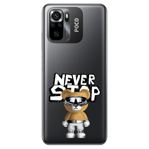 Xiaomi Poco M5 s Never stop Transparent Silicone TPU Θήκη