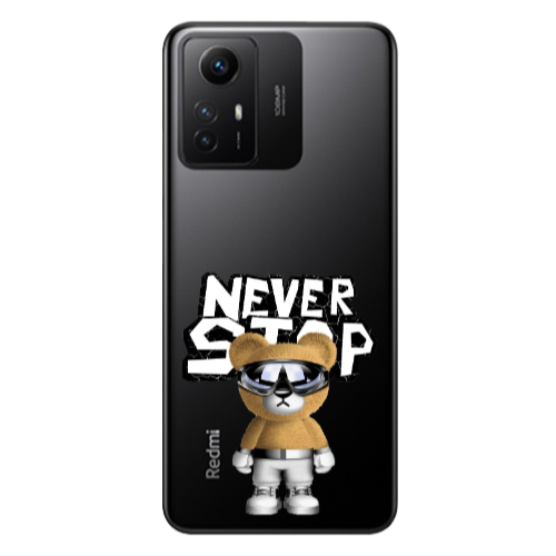 Xiaomi Redmi Note 12s Never stop Transparent Silicone TPU Θήκη