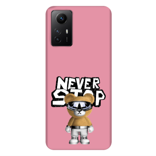 Xiaomi Redmi Note 12s Never stop Pink Colored Silicone TPU Θήκη