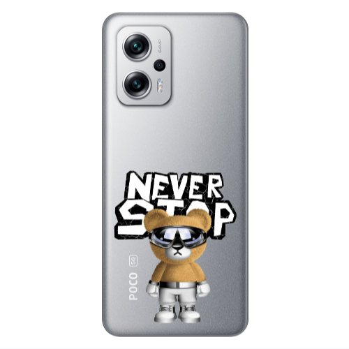 Xiaomi Poco X4 GT Never stop Transparent Silicone TPU Θήκη
