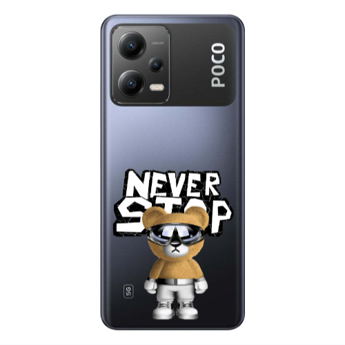 Xiaomi Poco X5 Never stop Transparent Silicone TPU Θήκη