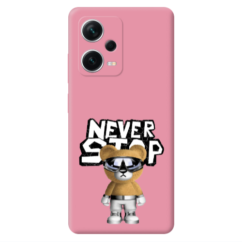 Xiaomi Poco X5 Never stop Pink Colored Silicone TPU Θήκη