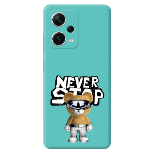 Xiaomi Poco X5 Never stop Turquoise Colored Silicone TPU Θήκη