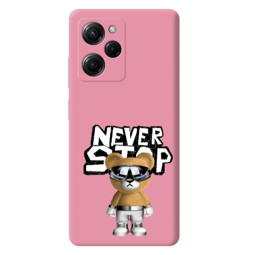 Xiaomi Poco X5 Pro Never stop Pink Colored Silicone TPU Θήκη