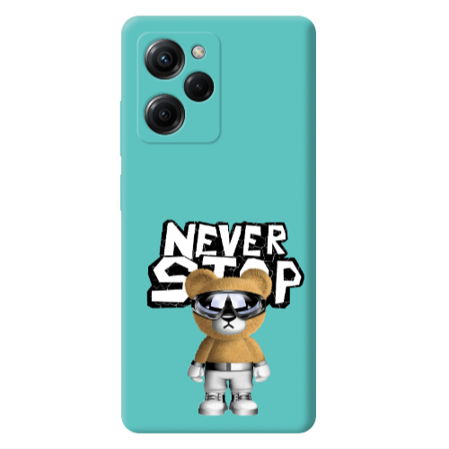 Xiaomi Poco X5 Pro Never stop Turquoise Colored Silicone TPU Θήκη