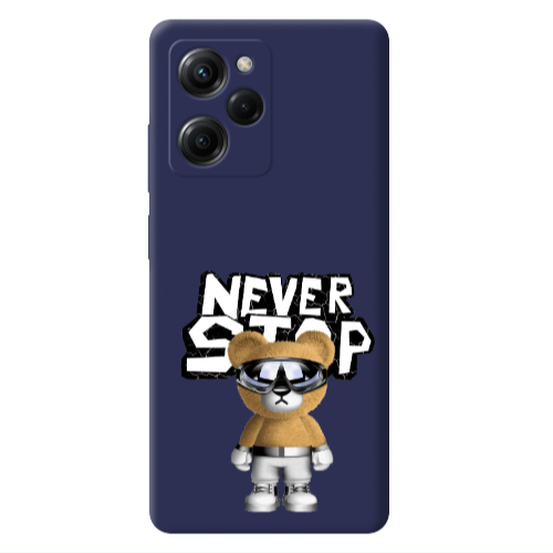 Xiaomi Poco X5 Pro Never stop Dark blue Colored Silicone TPU Θήκη