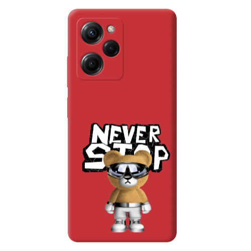 Xiaomi Poco X5 Pro Never stop Red Colored Silicone TPU Θήκη