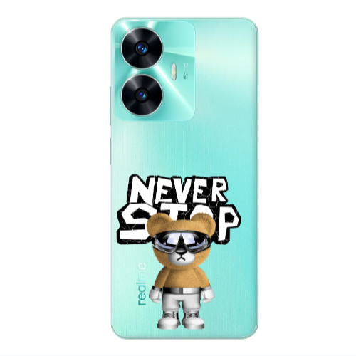 Realme C55 Never stop Transparent Silicone TPU Θήκη