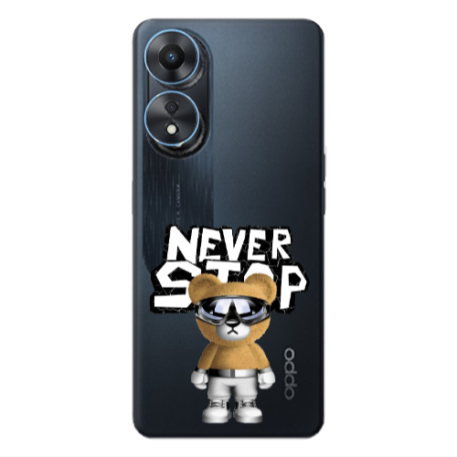 Oppo A 98 Never stop Transparent Silicone TPU Θήκη