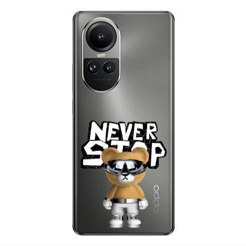 Oppo Reno10 5G Never stop Transparent Silicone TPU Θήκη