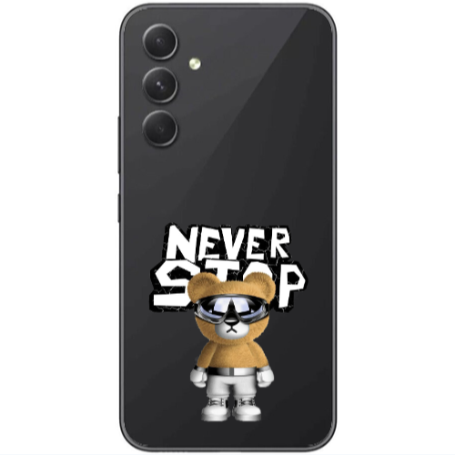 Samsung Galaxy A25 Never stop Transparent Silicone TPU Θήκη