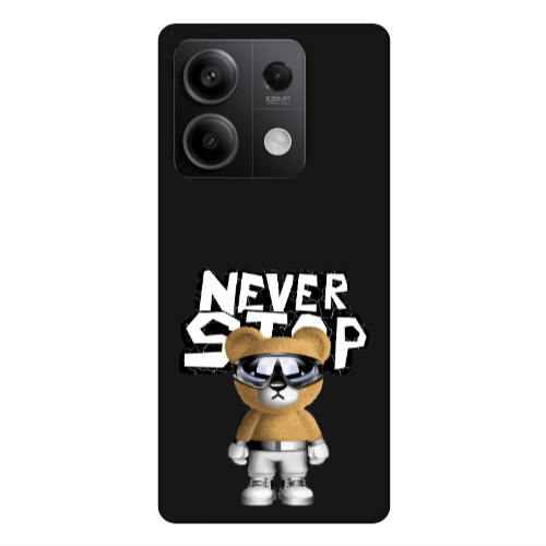 Xiaomi Redmi Note 13 5G Never stop Black Colored Silicone TPU Θήκη