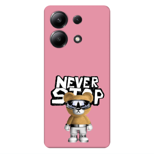 Xiaomi Redmi Note 13 4G Never stop Pink Colored Silicone TPU Θήκη