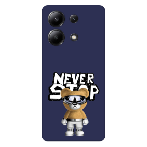 Xiaomi Redmi Note 13 4G Never stop Dark blue Colored Silicone TPU Θήκη