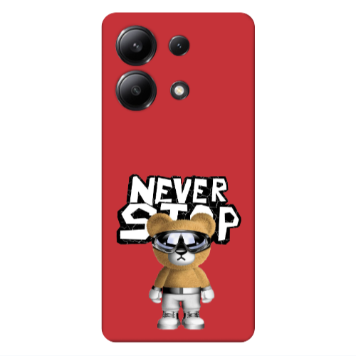 Xiaomi Redmi Note 13 4G Never stop Red Colored Silicone TPU Θήκη
