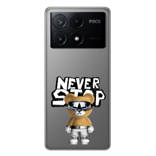 Xiaomi Poco X6Pro 5G Never stop Transparent Silicone TPU Θήκη