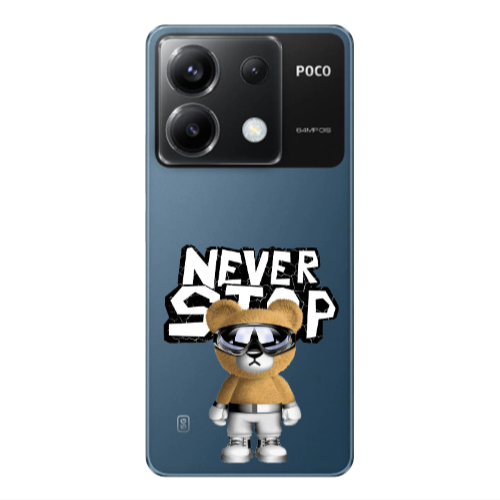 Xiaomi Poco X6 5G Never stop Transparent Silicone TPU Θήκη