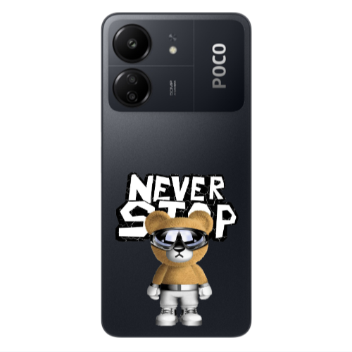 Xiaomi Poco C65 Never stop Transparent Silicone TPU Θήκη