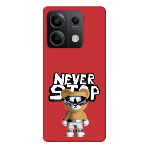 Xiaomi Redmi Note 13Pro 5G Never stop Red Colored Silicone TPU Θήκη