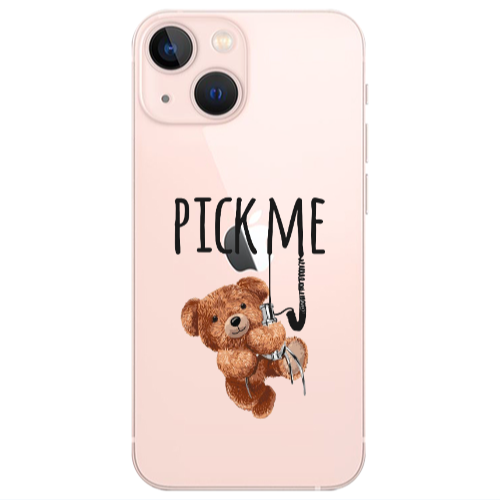 Apple iPhone 13 Pick me Transparent Silicone TPU Θήκη