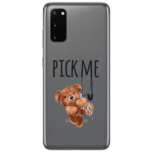 Samsung S20 Pick me Transparent Silicone TPU Θήκη