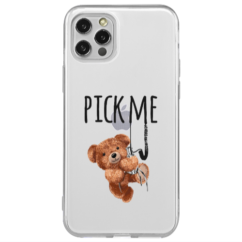 Apple iPhone 12 Pro Pick me Transparent Silicone TPU Θήκη