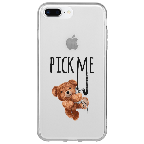 Apple iPhone 7 Plus Pick me Transparent Silicone TPU Θήκη
